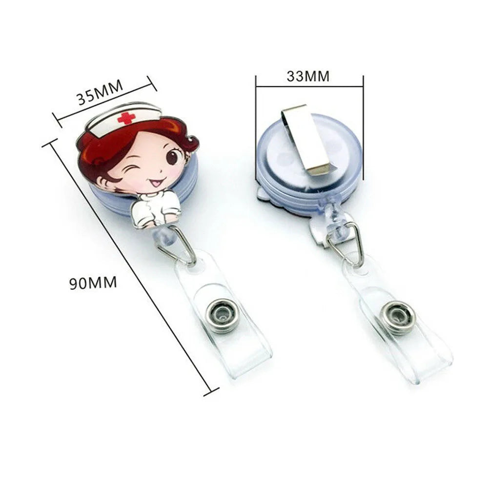 Nurse Exhibiton ID Name Card Badge Reel Doctor Clips Office Supplies Card Holder Clip Badge Holder Clip Name Card Holder Peaceful Pleasures Health and Wellness