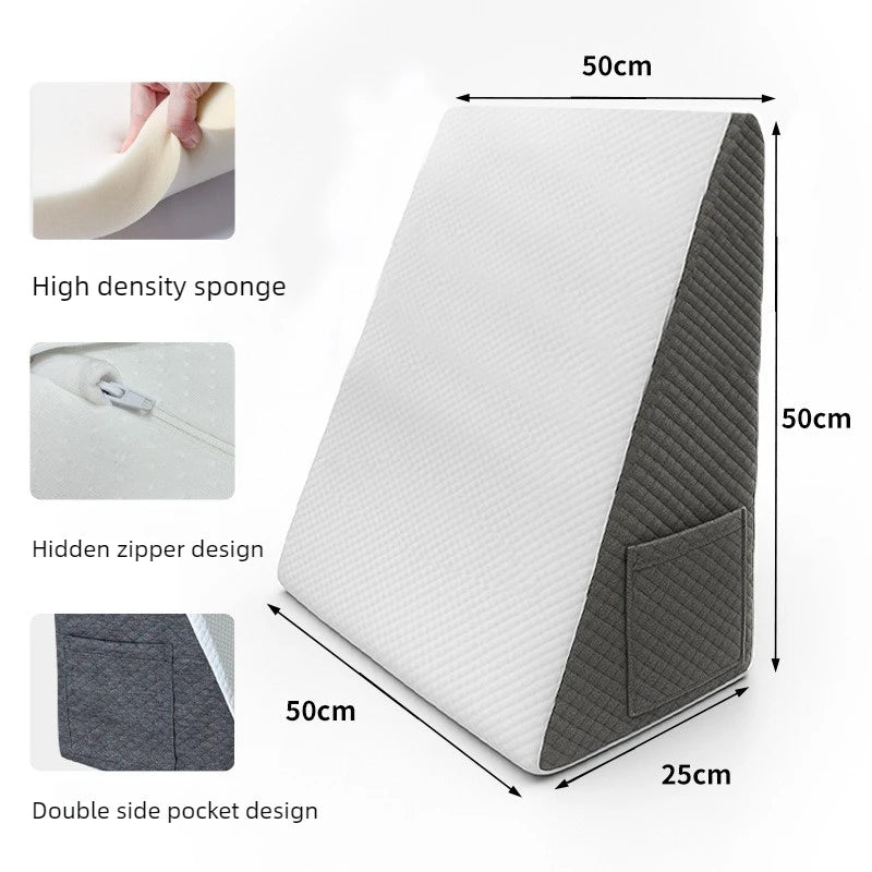 Wedge Pillow Headboard 3PCS Orthopedic Bed Wedge Pillows for After Surgery Adjustable Pillow for Acid Reflux&Back Pain Relief Peaceful Pleasures Health and Wellness 1PC