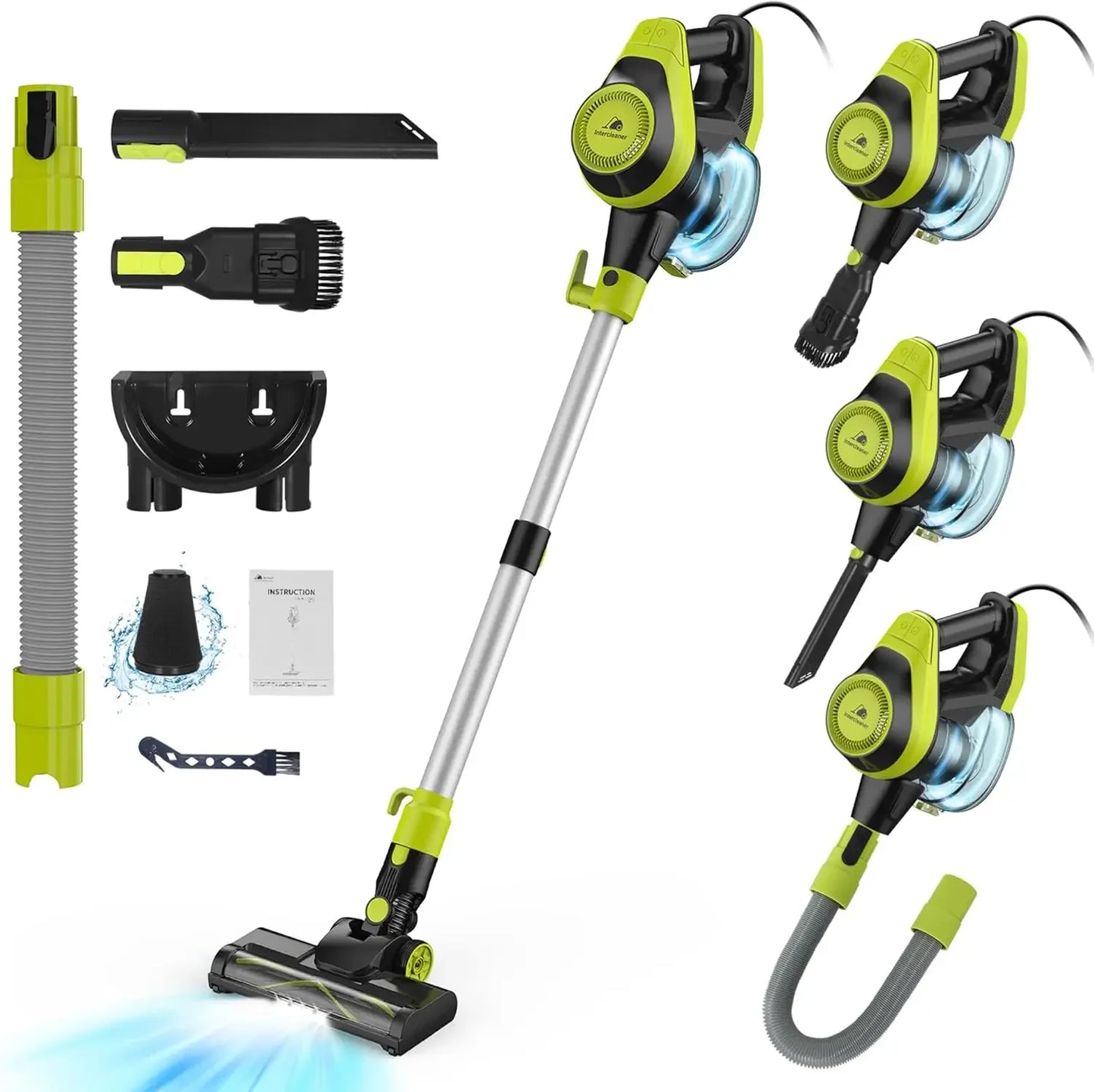 23Ft Corded Stick Vacuum Cleaner, Powerful Suction for Hard Floors Carpets Pet Hair, Adjustable Tube Handheld Peaceful Pleasures Health and Wellness United States