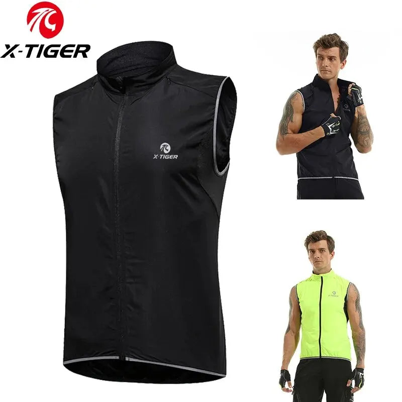 X-TIGER Cycling Vest – Windproof, Reflective & UV Protection
