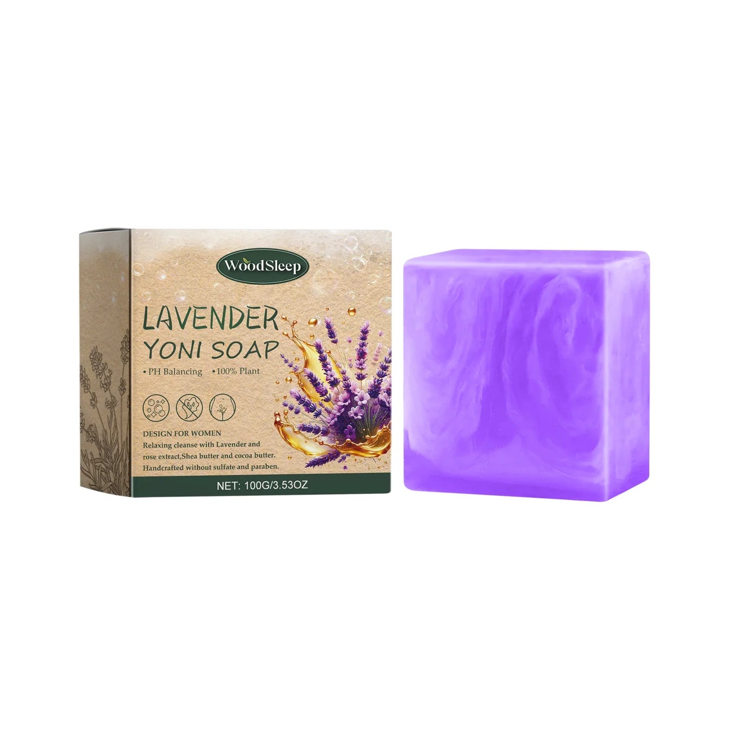 WOODSLEEP Yoni Bar Soap – pH Balance & Deep Cleanse for Women