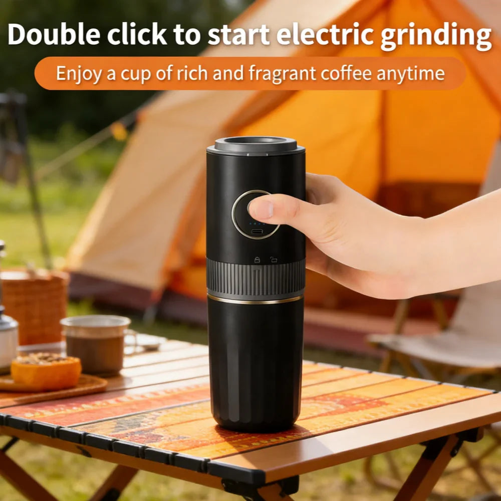 Portable Electric Coffee Bean Grinder & Drip Coffee Maker