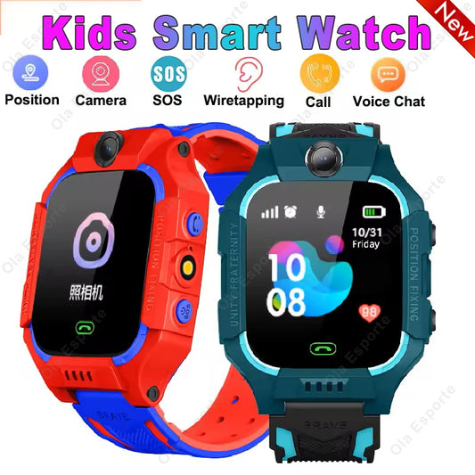 Smart Watch Kids 2G Sim Card Smartwatch for Children SOS Tracker Call Phone Camera Voice Chat Photo Boys Girls Birthday Gifts Peaceful Pleasures Health and Wellness