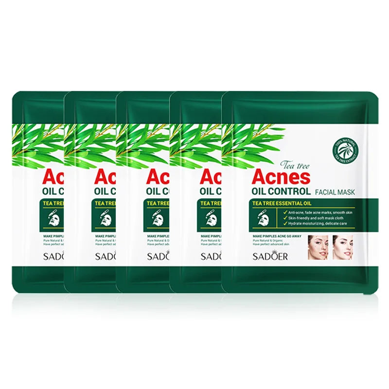 SADOER Tea Tree Acne Face Mask – Oil Control & Moisturizing