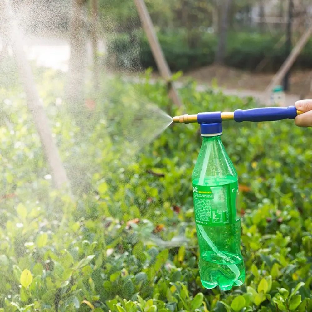 Portable Brass Atomizing Misting Nozzle Push-pull High Pressure Irrigation Sprayers Adjustable Universal Beverage Bottle Sprayer Peaceful Pleasures Health and Wellness