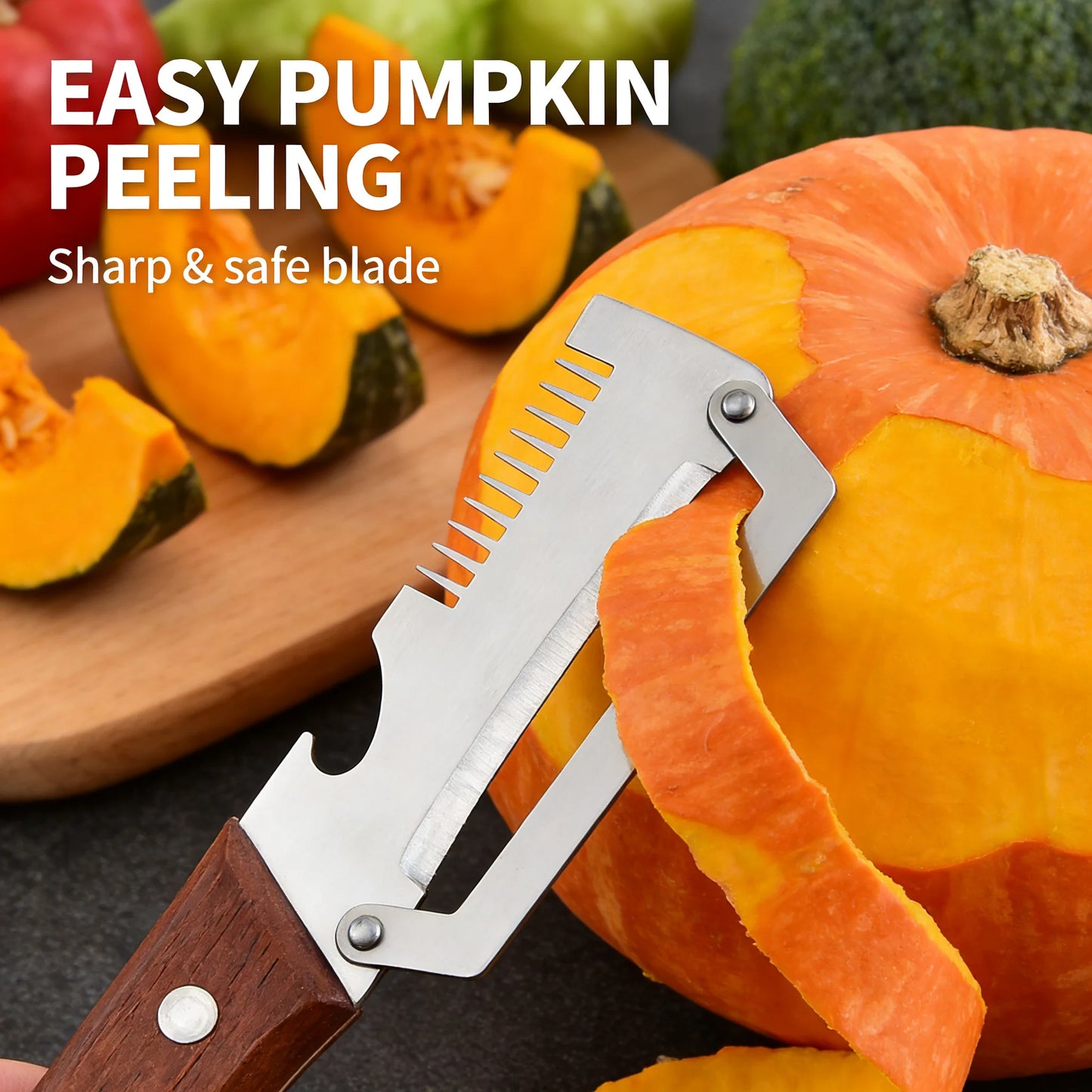 3-in-1 Vegetable Peeler Stainless Steel with Bottle Opener