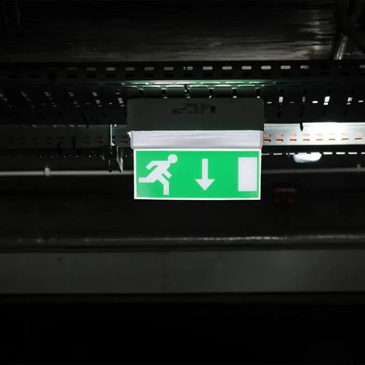 LED Exit Sign Emergency Evacuation Light | Acrylic Green Indicator Emergency Exit Sign Oasis Select