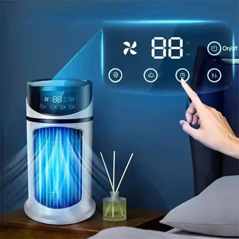 Hot Selling Mini Portable Air Conditioner Cooler Fan for Home Dormitory Office Usb Multifunction Mute Mobile Air Conditioner Peaceful Pleasures Health and Wellness