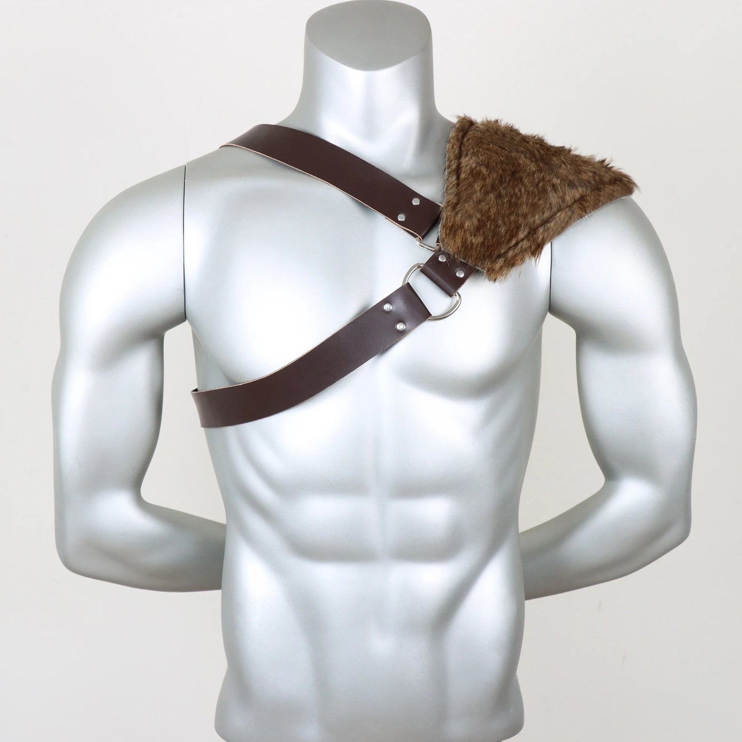Medieval Viking Belt Renaissance Knight Accessories Fur Shoulder