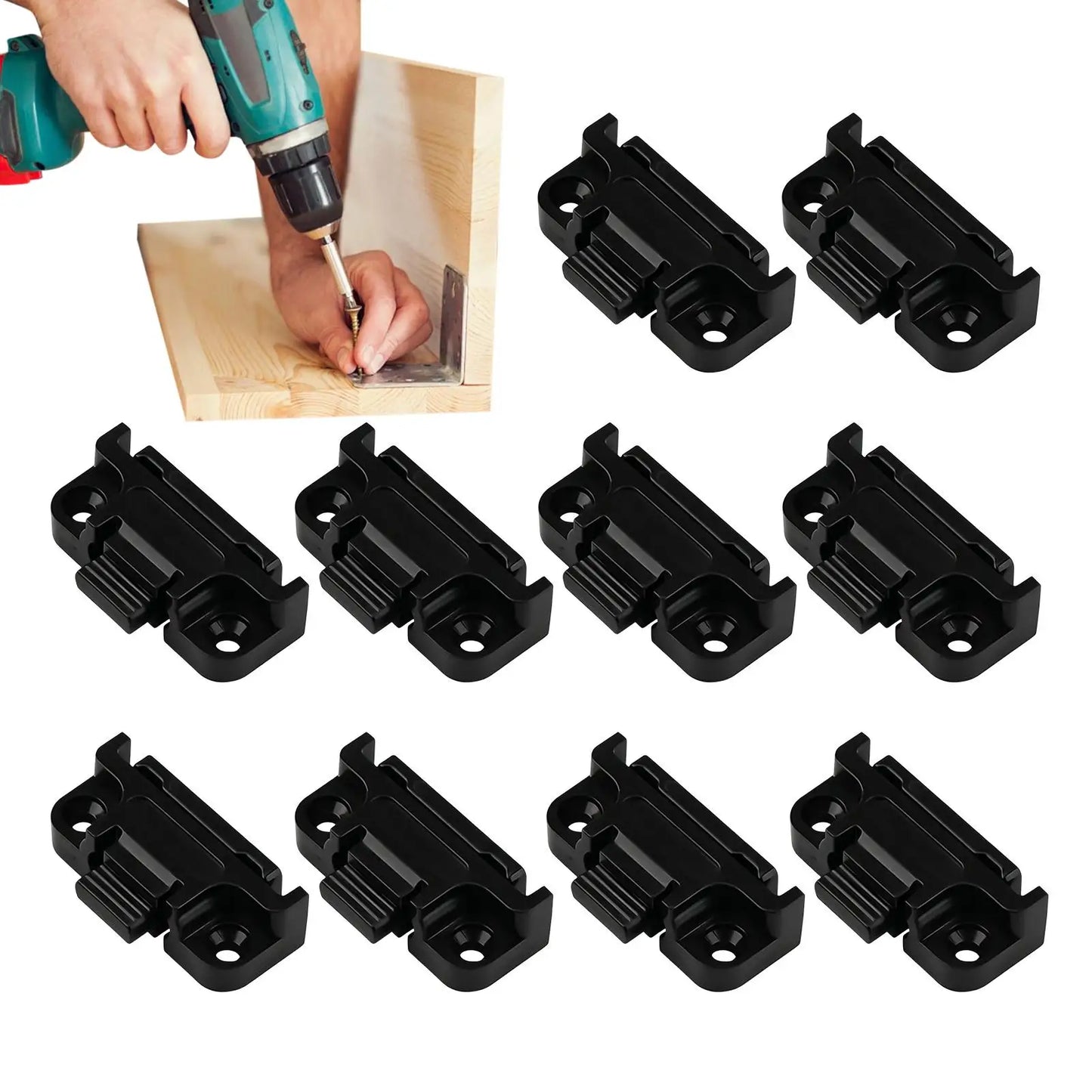 10-Pack Roman Column Connectors | Adjustable Furniture Panel Clips