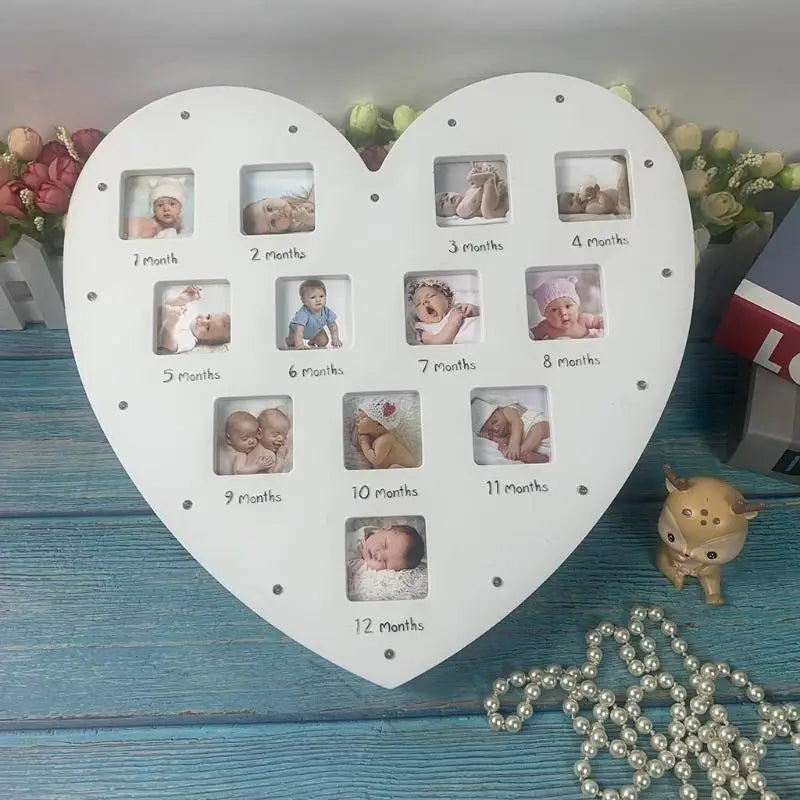 Baby's First Year Photo Frame with Light | 12 Month Milestone