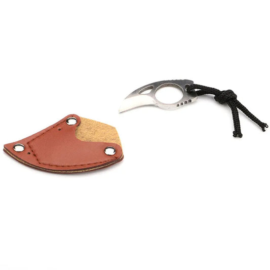 Small Portable MC Knife Outdoor EDC Tool Survival Self defense Mini Claw Knife Leather Sheath Home Defensa Peaceful Pleasures Health and Wellness