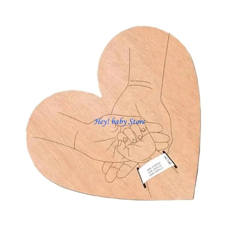 Wooden Baby Birth Announcement Board – Newborn Photo Plaque