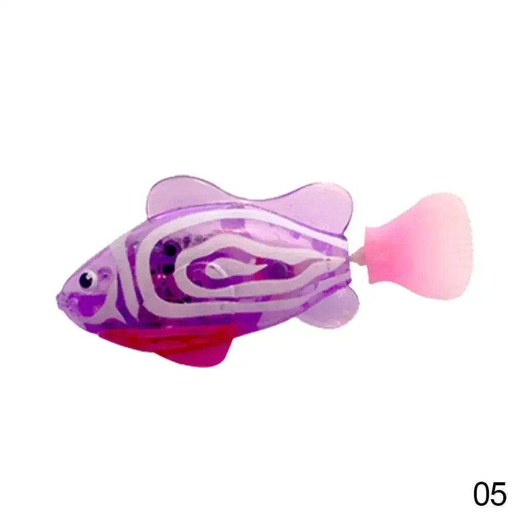 Interactive LED Swimming Fish Cat Toy – Water Activated