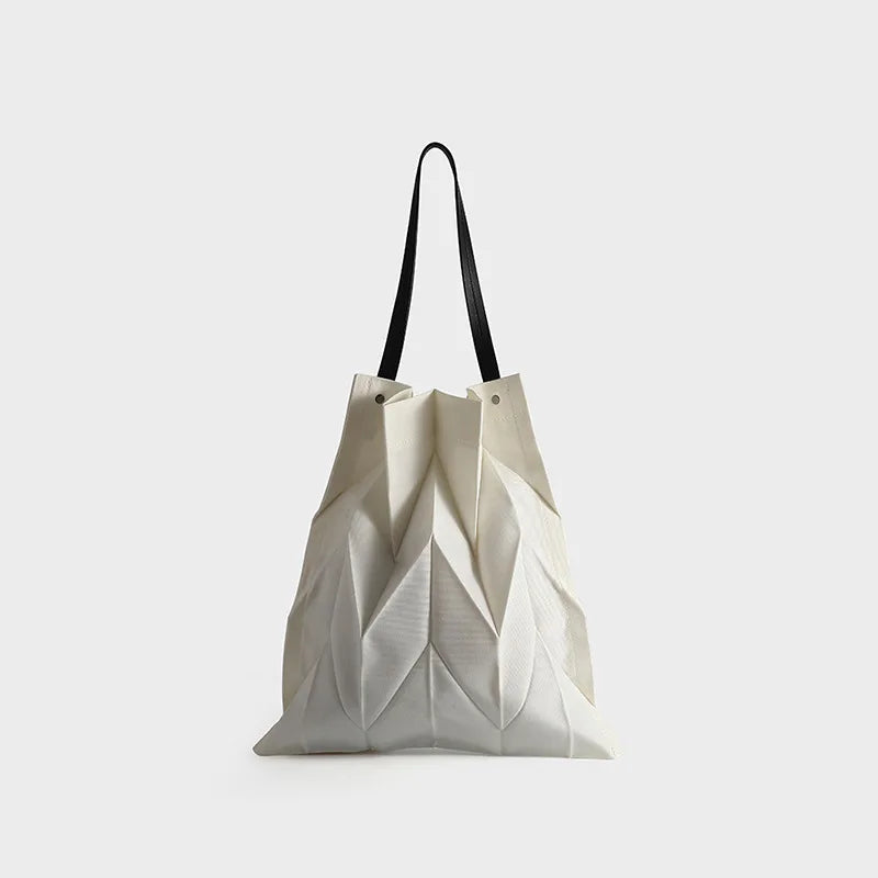 Chevron Foldable Canvas Tote Bag – Crossbody for Beach & Shopping