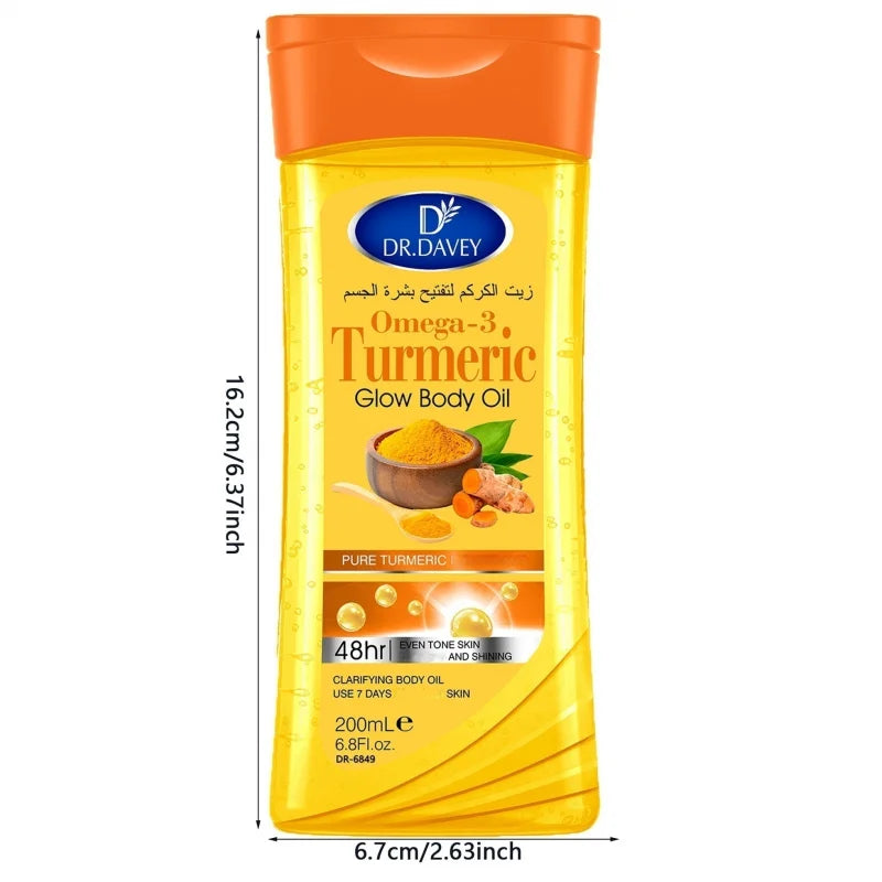 DR.DAVEY Turmeric Omega-3 Glow Body & Face Oil 2×200ml