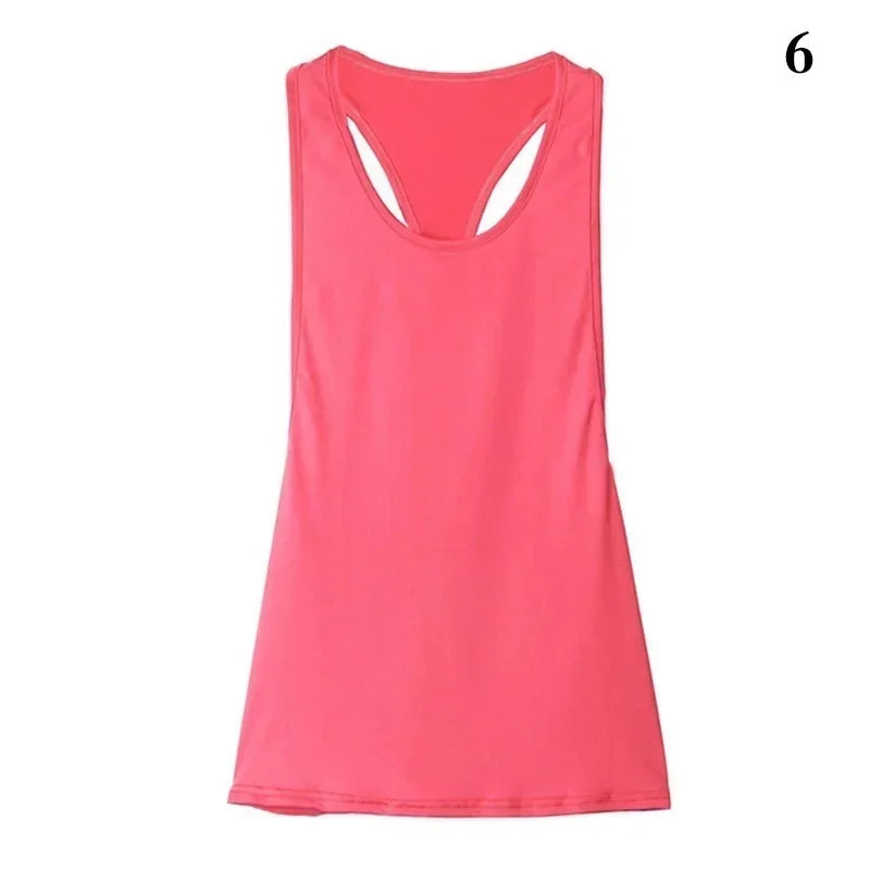 Sports Overshirt Women's Fitness Tank Back T-shaped Quick Dried Slim