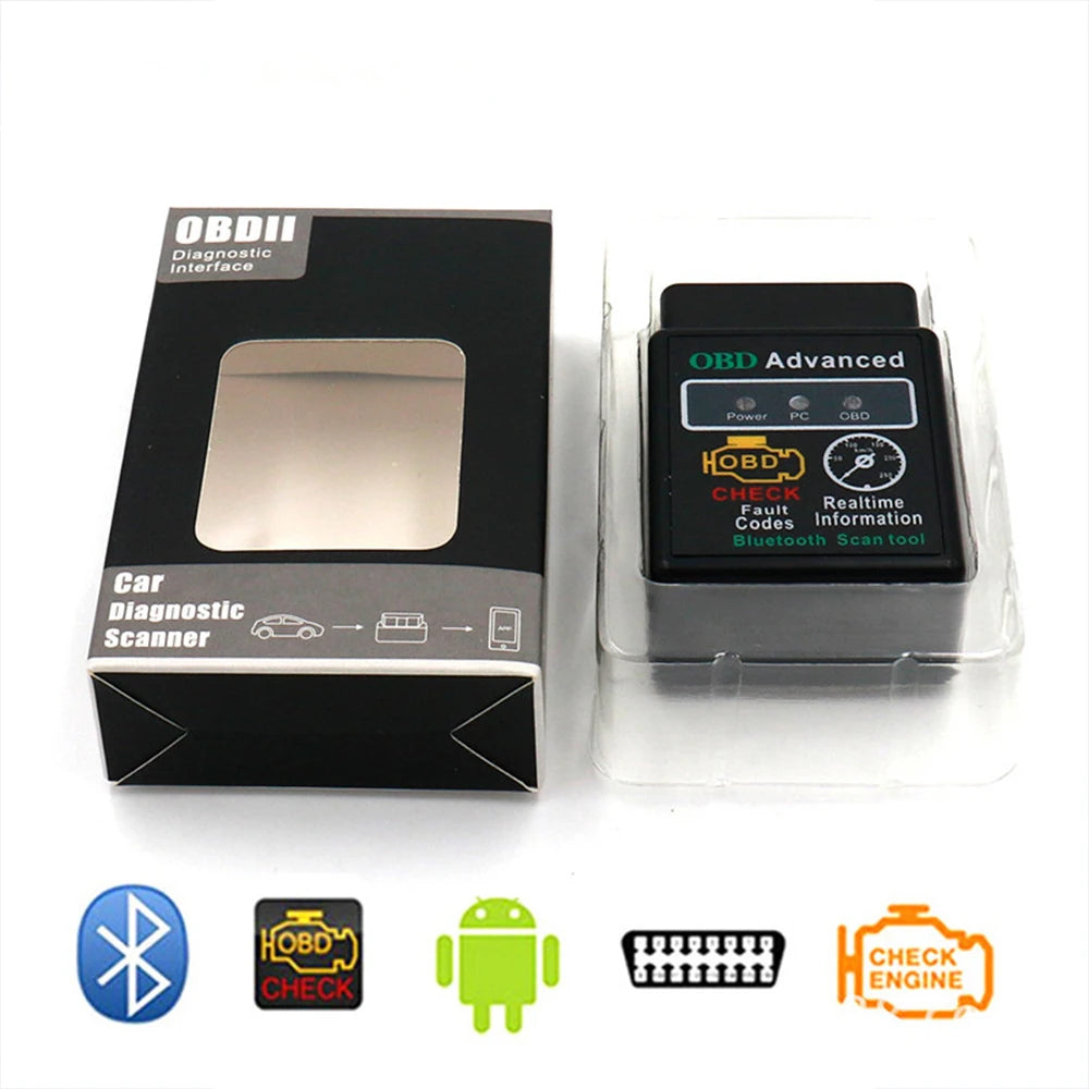 Bluetooth V1.5 Mini Elm327 OBD2 Scanner OBD Car Diagnostic Tool Code Reader For Android Windows Symbian English Peaceful Pleasures Health and Wellness
