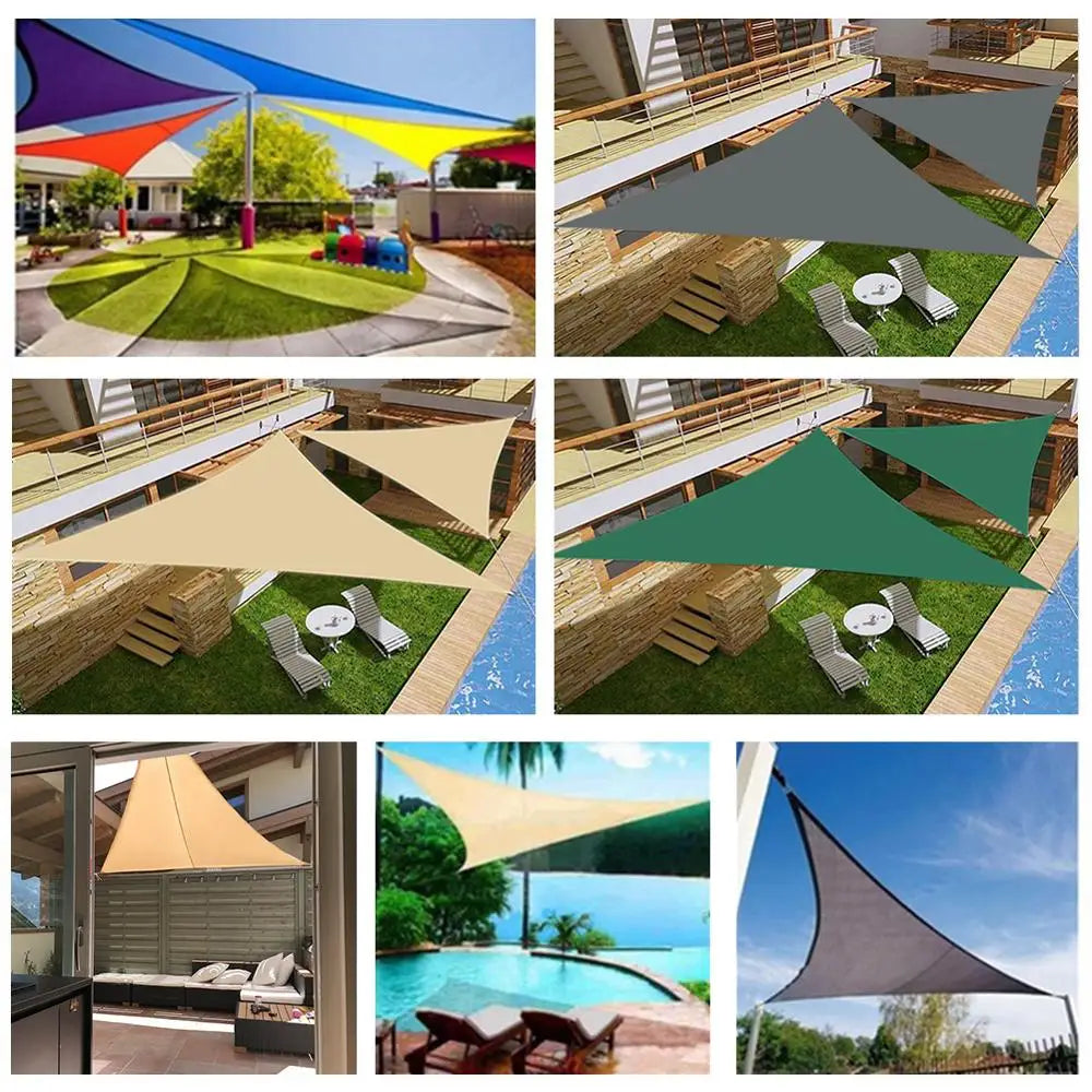 5/3.6/3/2M Triangle Shade Sail Waterproof Sunshade Sail Canopy 98%UV Block Awning with Free Rope for Garden Patio Pergola Gazebo Peaceful Pleasures Health and Wellness