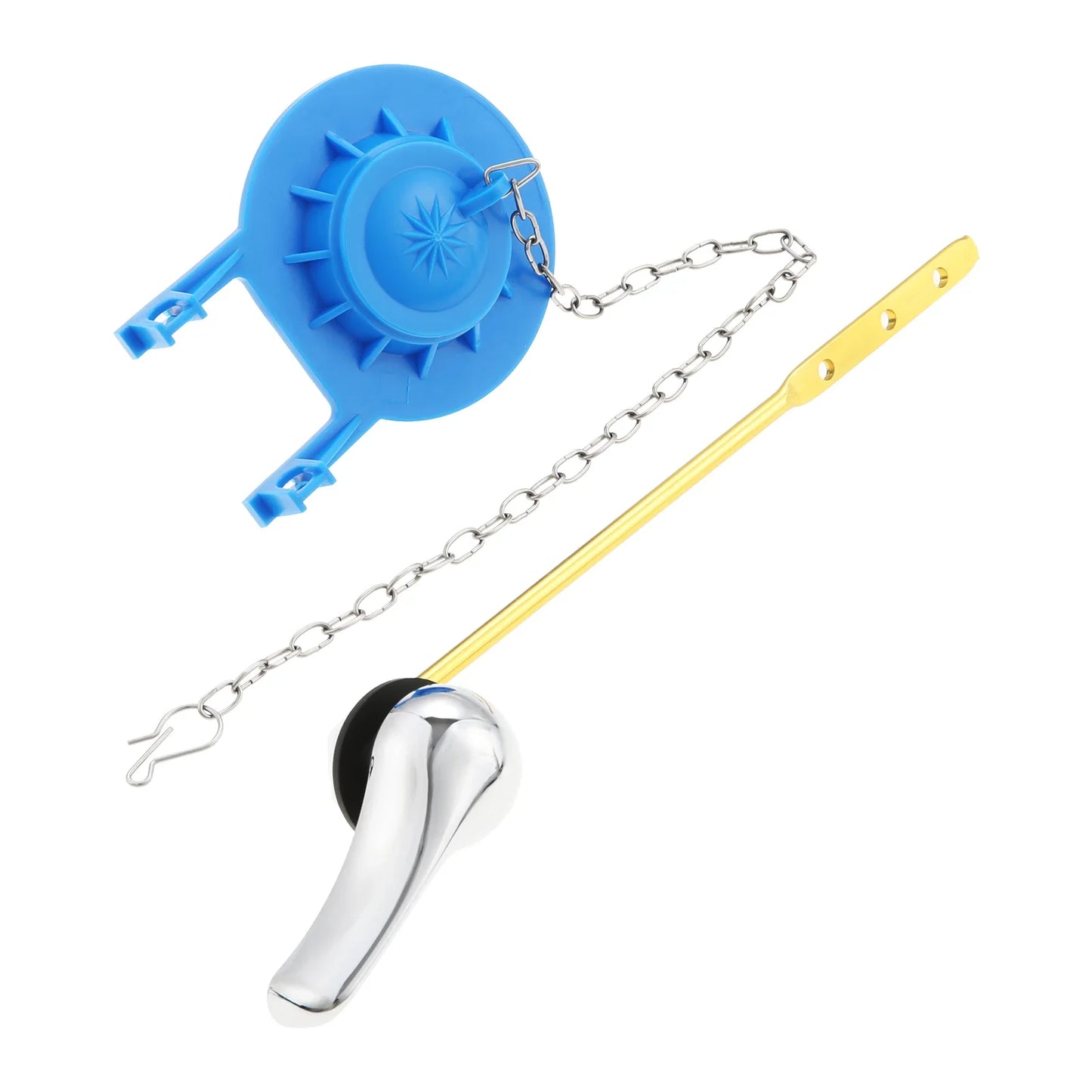 Toilet Tank Handle & Flapper Kit – 2" Flush Valve, Tool-Free