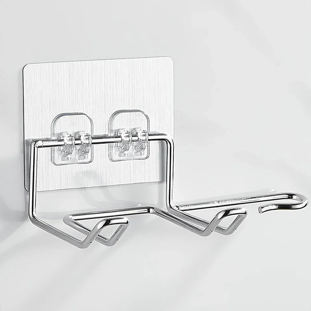 Hair Dryer Holder Rack Wall Mounted Hair Straightener Dryer Holders Bathroom Organizer Storage Rack Shelf Bathroom Accessories Peaceful Pleasures Health and Wellness