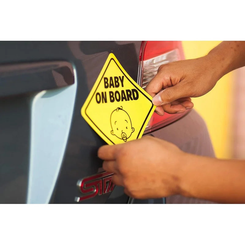 Baby on Board Magnetic Car Sign 2-Pack | Reflective Safety