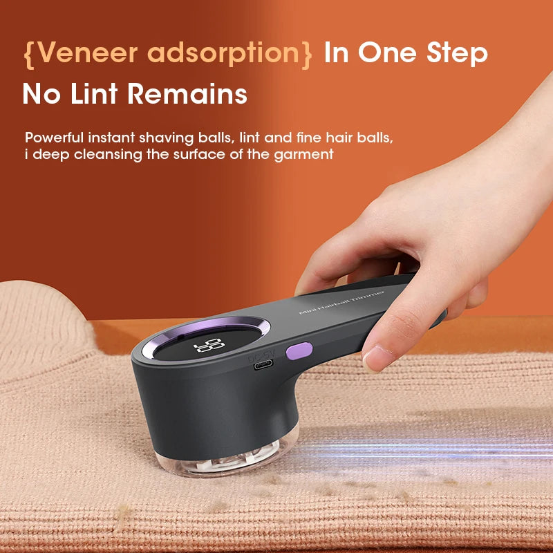 Rechargeable Portable Electric Hair Ball Trimmer High-capacity LED Display Household Lint Remover Shaver for Clothing Peaceful Pleasures Health and Wellness