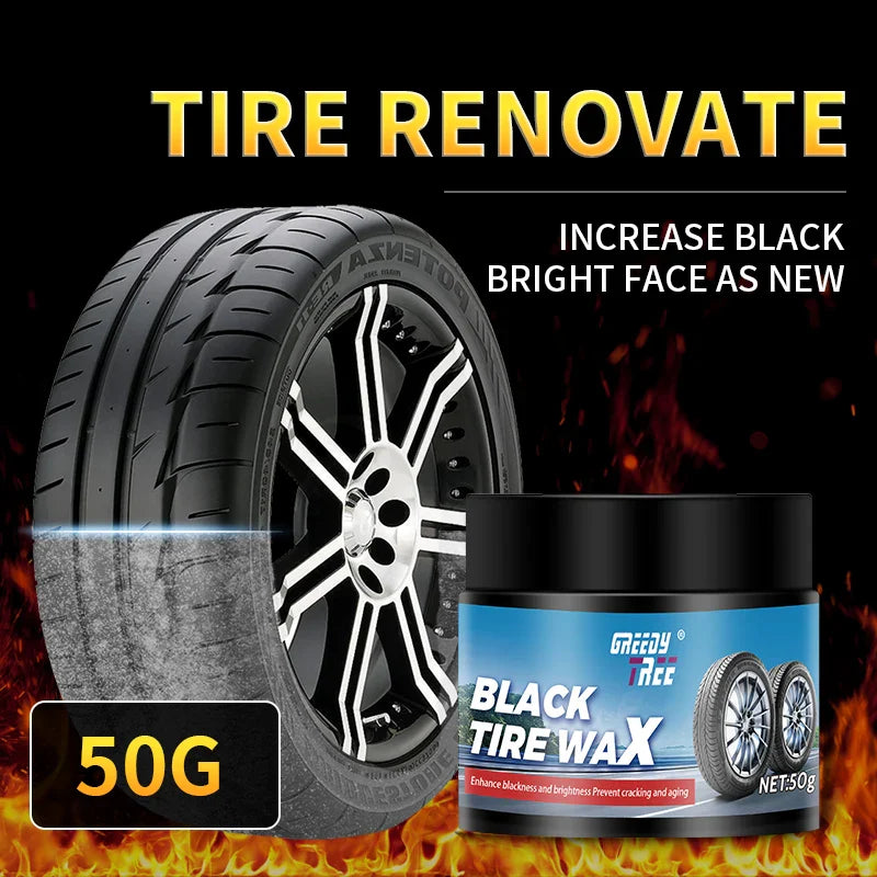Black Tire Wax – Water-Resistant Wheel Shine & Protectant