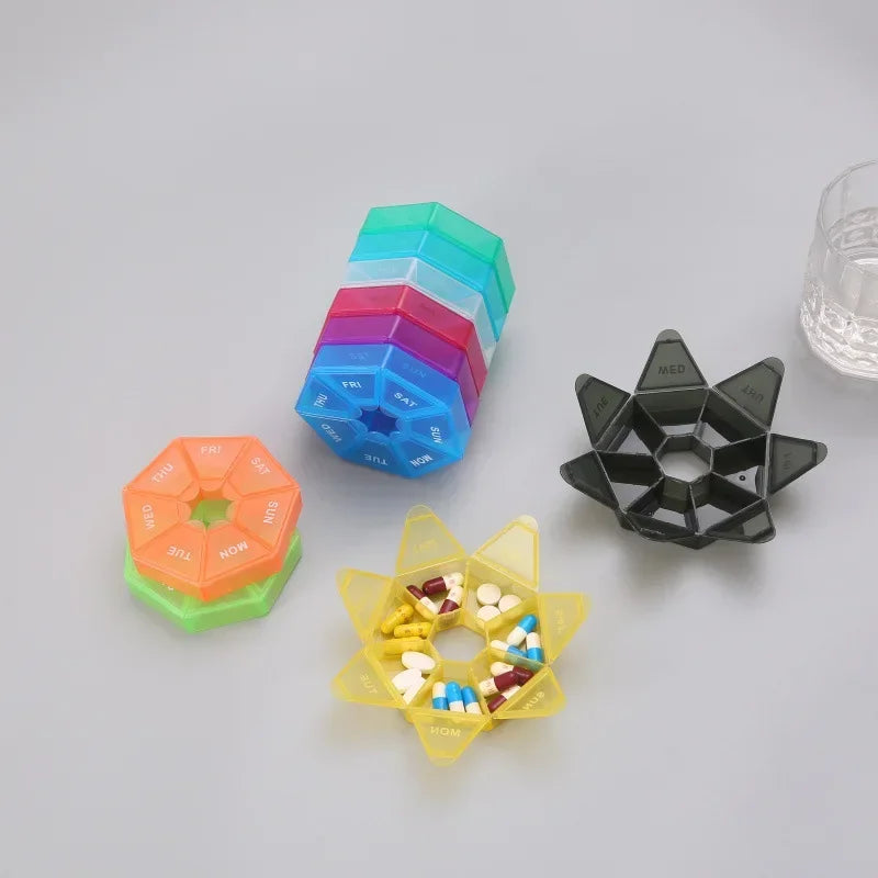 7-Day Pill Organizer Box | Portable Weekly Medicine Dispenser