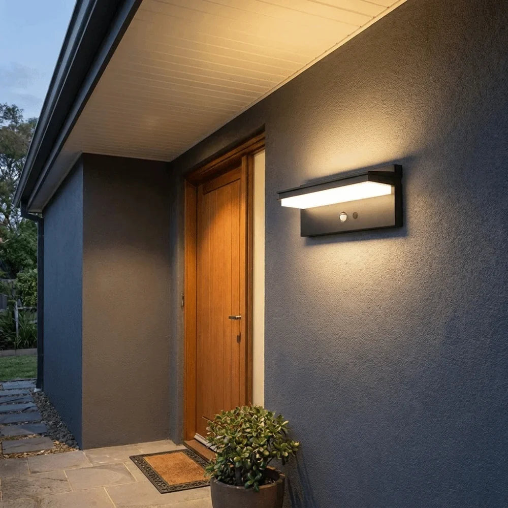 Solar Motion Sensor Outdoor Wall Light | Waterproof