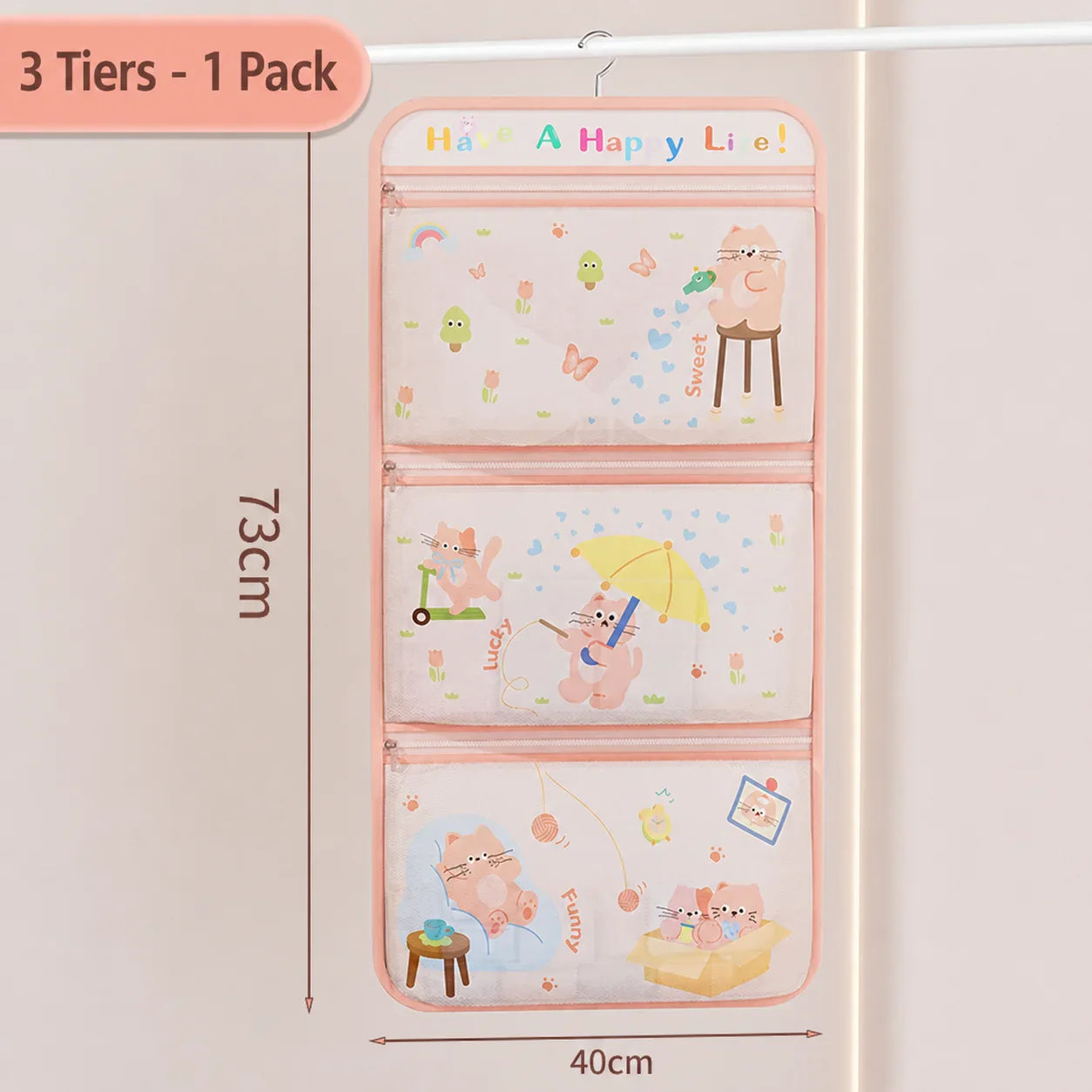 Multi-Layer Hanging Mesh Storage Organizer | Closet & Door
