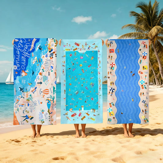 Quick-Dry Beach Towel | Soft Pool Towel for Travel & Gym Quick-Dry Beach Towel Peaceful Pleasures Health and Wellness