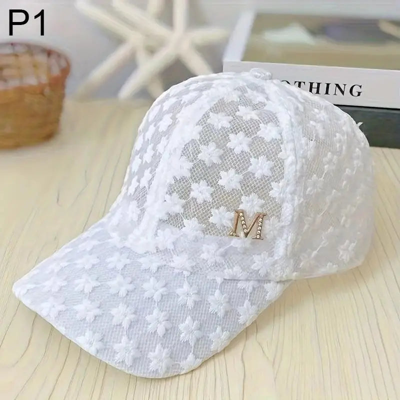 Women's Lace Floral Baseball Cap – Breathable Adjustable Sun Hat