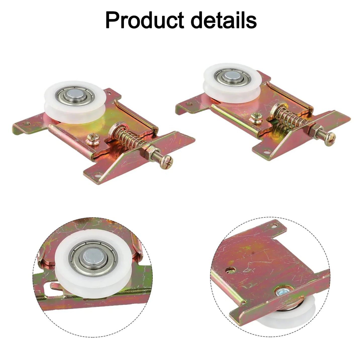 U Groove Sliding Door Pulley Roller | Concaved Track Wheel 2pk