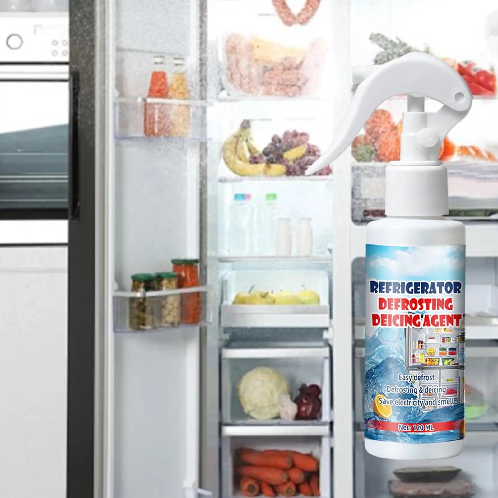 120ml Fridge Defrosting Spray – Freezer De-Icer & Cleaner Defrosting Spray Peaceful Pleasures Health and Wellness