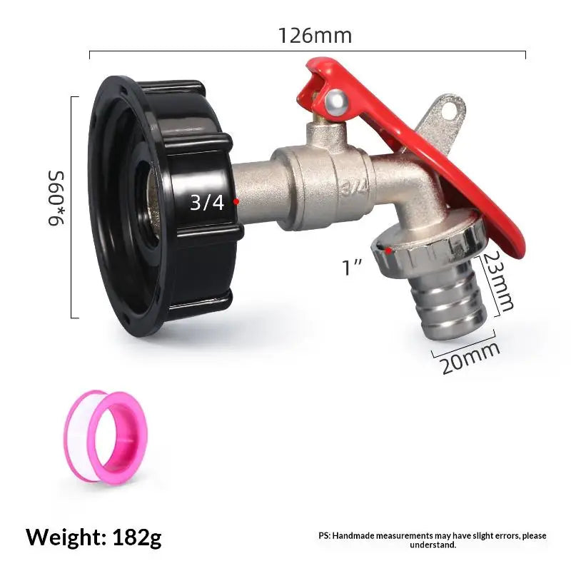 IBC Tank Valve Faucet with Lock – 1/2 Inch Zinc Alloy Tap