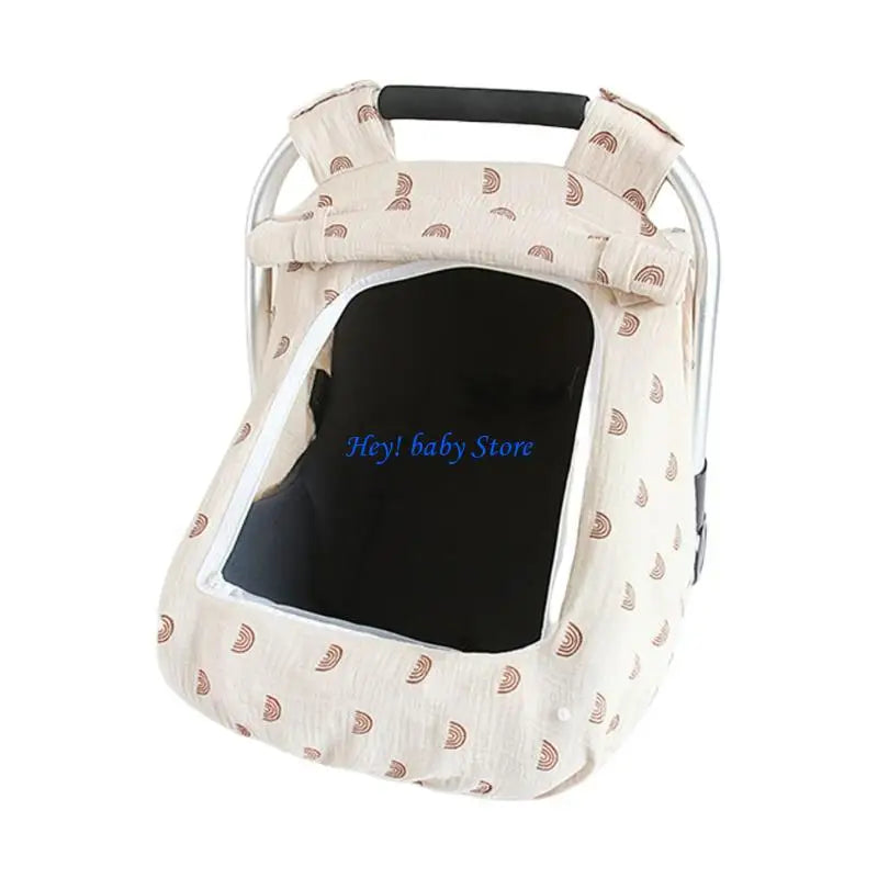Infant Car Seat Canopy | Breathable Cotton Sunshade Cover