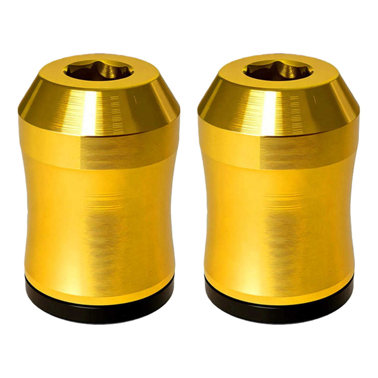 2Pcs Magnetic Screw Rings 6.35mm Magnetized Ring Screwdriver Bits Universal Magnetizer for Mechanic Carpenter DIY Repair Peaceful Pleasures Health and Wellness Yellow