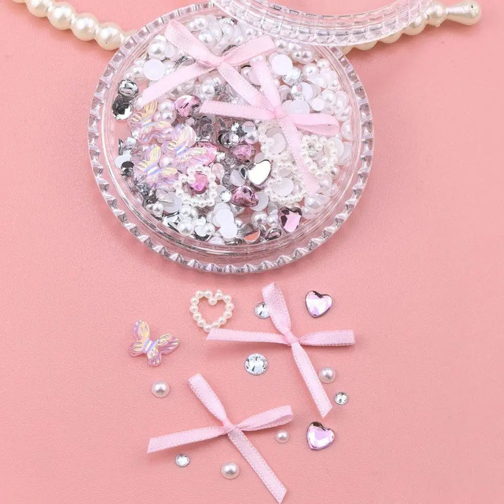 3D Pink Silk Bows Glitter Face Gem Stickers Music Festival DIY Eyes Makeups Face Jewels Stickers Diamond Stickers Peaceful Pleasures Health and Wellness