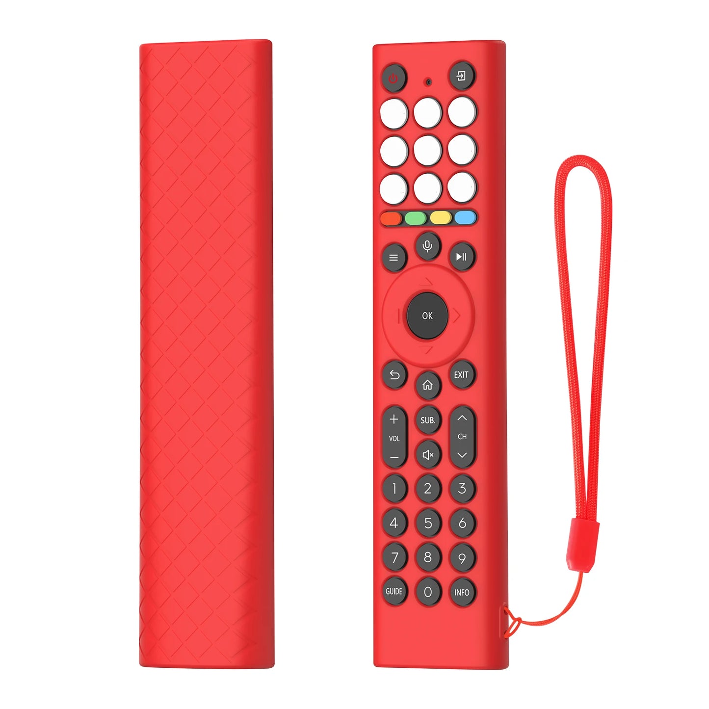 Soft Silicone Case Housing for HISENSE ERF2K38H Remotes NonSlip Texture Shell Protective Covers Peaceful Pleasures Health and Wellness RED