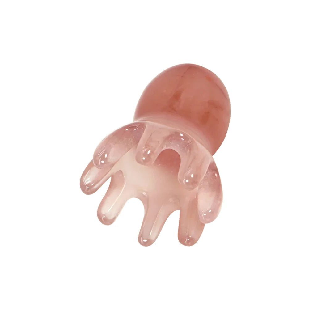 Resin Octopus Massage Comb Head Meridian Scraping Scalp Massage Brush Acupuncture SPA GuaSha Massage Comb Fatigue Relief Massage Peaceful Pleasures Health and Wellness 1 Pcs Amber