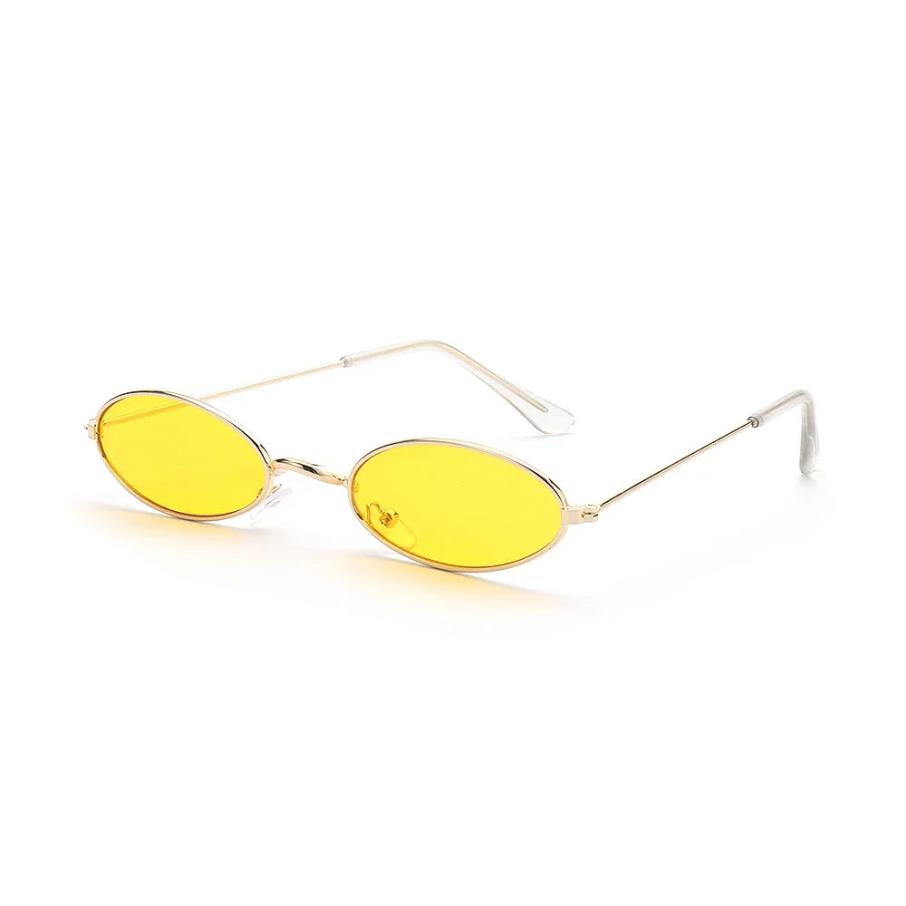 Retro Oval Sunglasses UV400 Vintage Unisex Alloy Frame