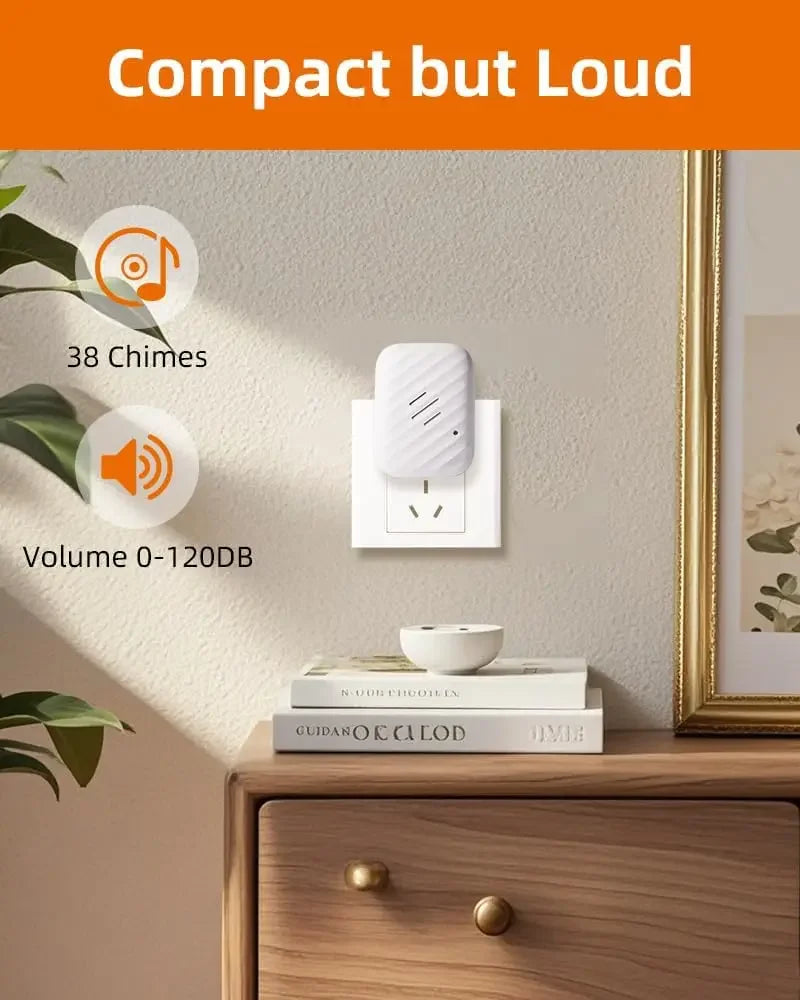 Wireless Doorbell No Batteries, 600ft Range, 38 Melodies, Waterproof for Home Office Peaceful Pleasures Health and Wellness