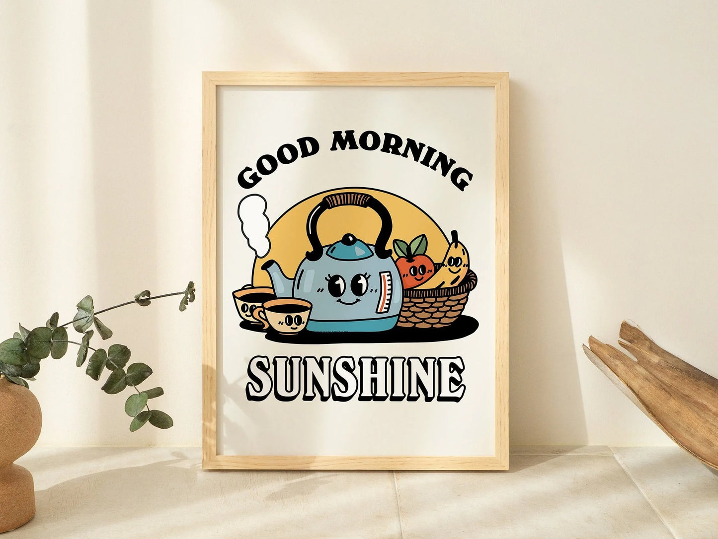 Funny Cat Canvas Wall Art | Spaghetti & Espresso Kitchen Decor