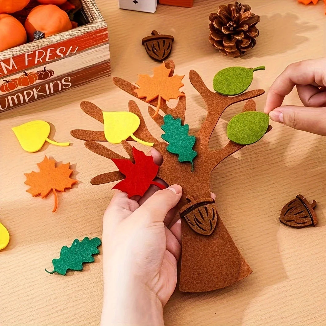 DIY Felt Tree Crafts Autumn Home Decoration Thanksgiving Party Gifts