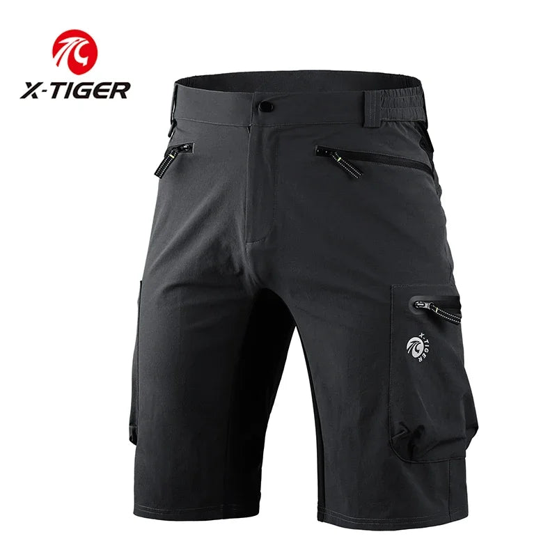 X-TIGER Men's MTB Cycling Shorts – Waterproof, Multi-Pocket