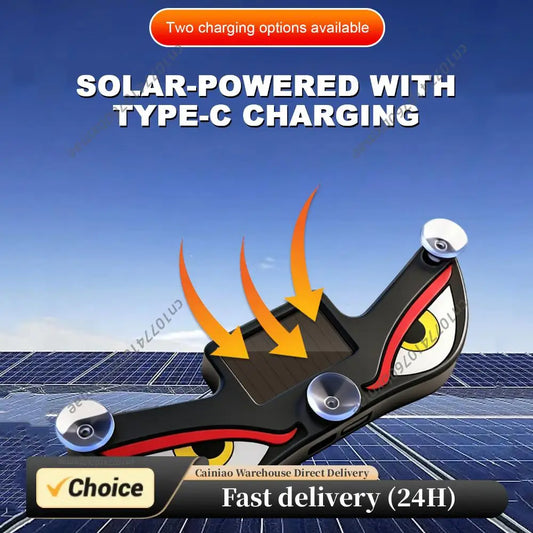 Devil Eyes Lights Wireless No Drill Solar and USB Powered Color LED Eyes IP65 Waterproof for Car Truck Semi and RV Windshield Peaceful Pleasures Health and Wellness