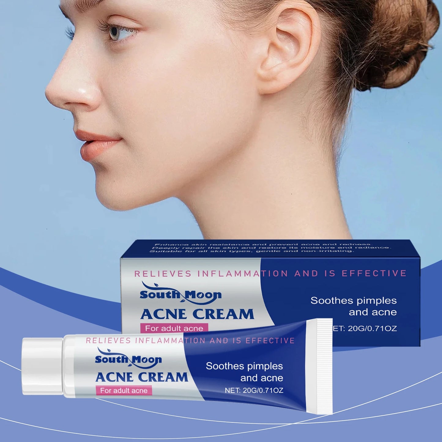 South Moon Anti-Acne Cream – Oil Control & Pore Minimizer 20g