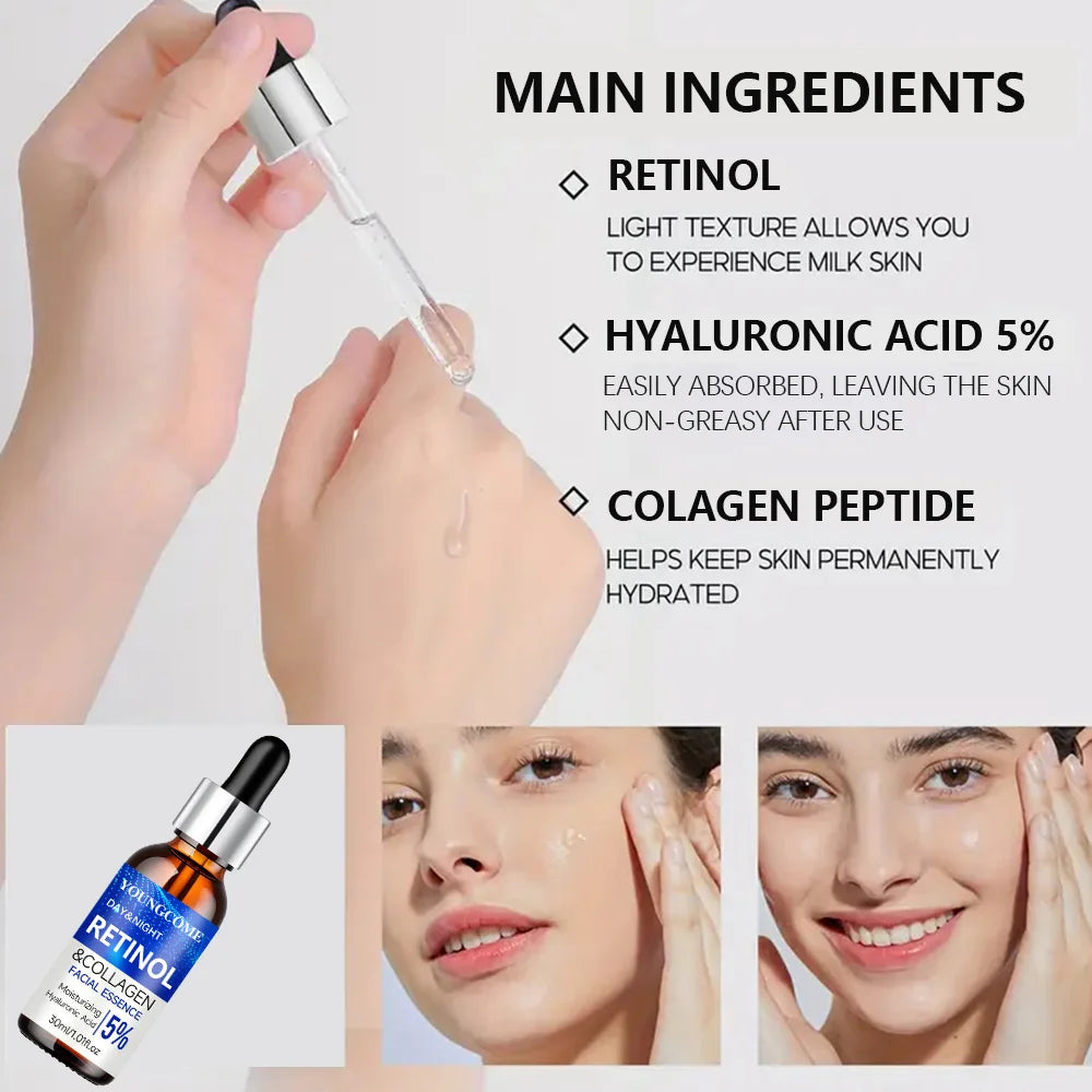 Retinol Cream Serum Combo Set Locks In Moisture Repairs Skin Smoothes Wrinkles Increases Elasticity For Younger Healthier Skin Peaceful Pleasures Health and Wellness
