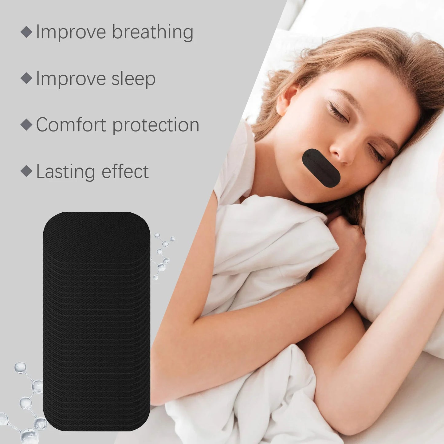 Sleeping Mouth Tape – Anti-Snoring & Moisturising Strips (30pk)